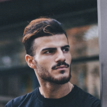 Man looking sideways portrait